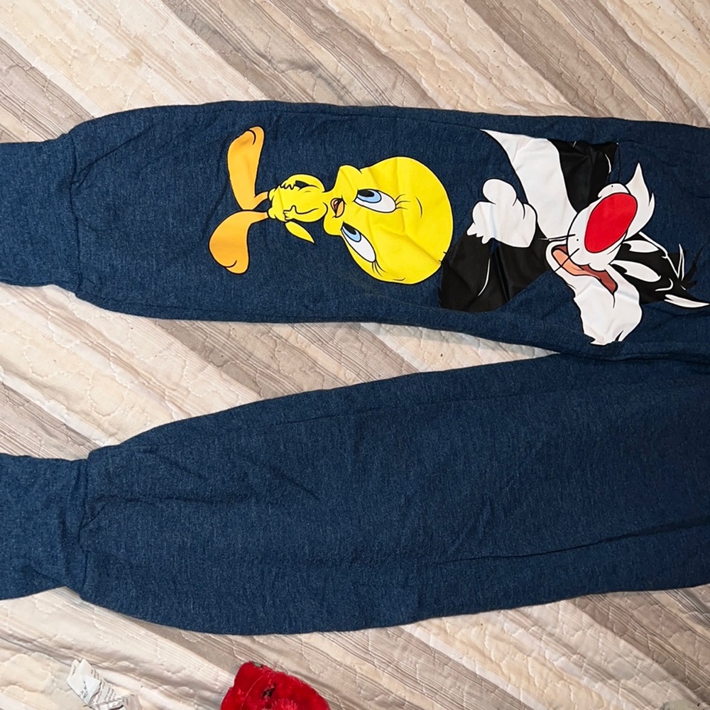 Selvester the cat and tweetie bird sweatpants